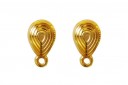 Gold Earring Drop 8x13mm - 2pcs