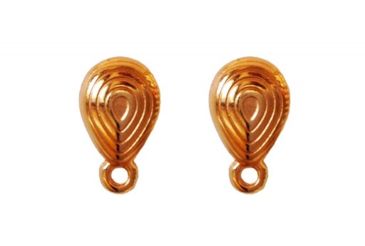 Rose Gold Earring Drop 8x13mm - 2pcs