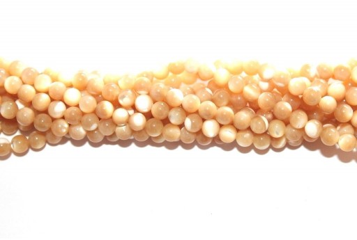 Natural Mother of Pearl Round Beads 4mm - 94pcs