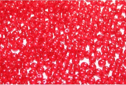 Czech Round Beads Transparent Pearl Fruit Punch 3mm - 100pcs