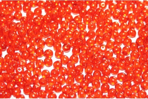 Tondi Vetro di Boemia Transparent Pearl Cantaloupe 3mm - 100pz