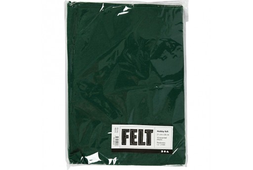 Soft Felt Dark Green 2mm 21x30cm 10 sheets
