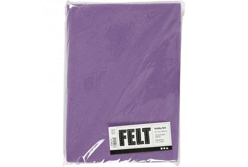 Soft Felt Purple 2mm 21x30cm 10 sheets