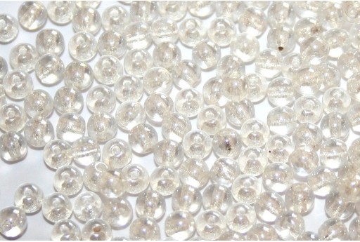 Czech Round Beads Luster Crystal 4mm - 100pcs