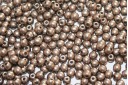 Czech Round Beads Saturated Metallic Hazelnut 3mm - 100pcs