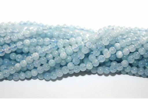 Aquamarine Round Beads 3,5mm - 90pcs