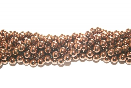 Bronze Color Plated Hematite Round Beads 6mm - 68pcs