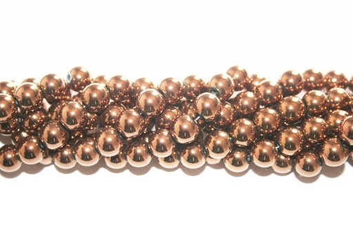 Pietre Dure Hematite Sfera - Bronzo 8mm - 52pz