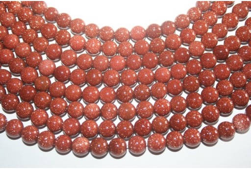 Filo 38 Pietre Goldstone Sfera 10mm GS4