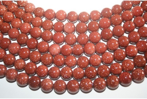 Filo 32 Pietre Goldstone Sfera 12mm GS5