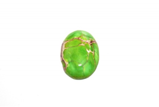 Cabochon Jasper Impression Verde Chiaro - Ovale 18x25mm