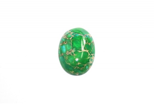 Dyed Impression Jasper Cabochon Green - Oval 18x25mm