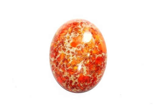 Cabochon Jasper Impression Arancio - Ovale 22X30mm