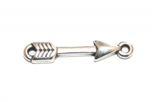 Metal Arrow Link - Silver 5x16mm - 4pcs