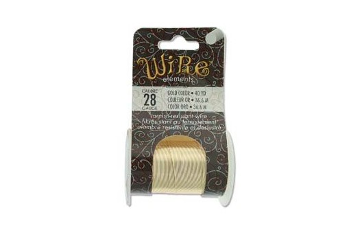 Lacquered Tarnish Resistant Wire Gold 28ga - 40yd