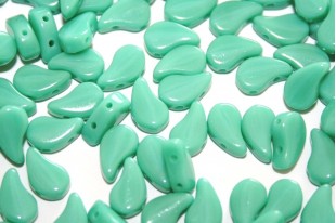 Perline Paisley Duo Opaque Turquoise Green 8x5mm - 10gr