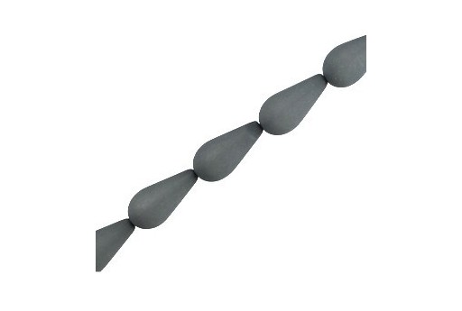 Gocce Polaris Satinate - Grigio 10x20mm - 2pz