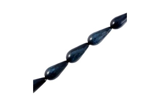 Drop Shaped Polaris Marble Beads - Blue 10x20mm - 2pcs