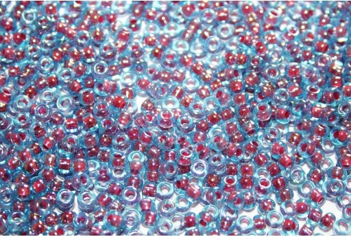 Rocailles Miyuki Seed Beads Hot Pink Lined Aqua AB 8/0 - 10gr