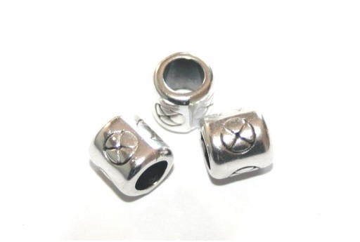 Zamak Slider Tube - Silver 8x8mm - 2pcs