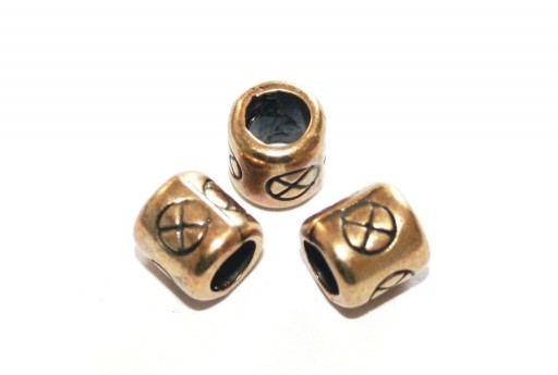 Zamak Slider Tube - Brass Antique 8x8mm - 2pcs