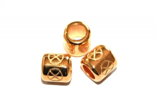 Zamak Slider Tube - Gold 8x8mm - 2pcs