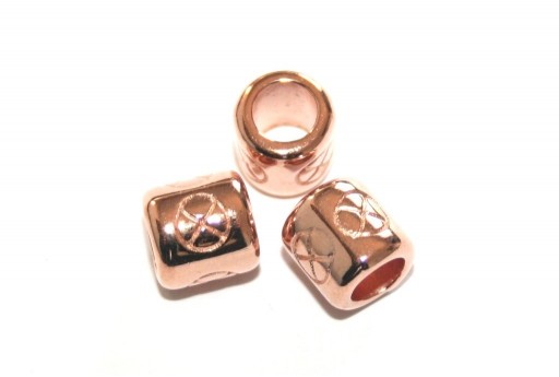 Zamak Slider Tube - Rose Gold 8x8mm - 2pcs