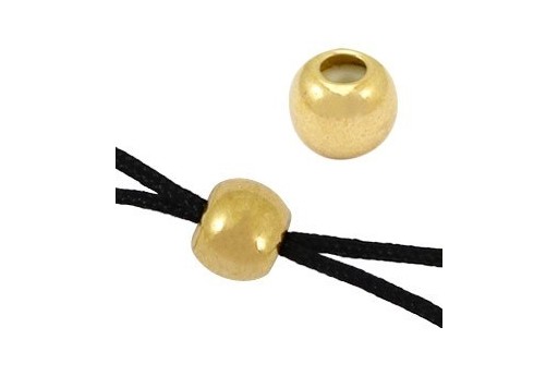 Findings Bead Macrame Clasp - Gold 5mm - 2pcs