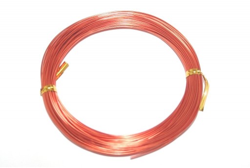 Aluminium Wire Dark Orange 1mm - 20m