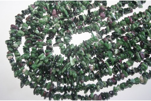 Filo 100 Pietre Zoisite Rubino Chips 5x8mm ZOI6