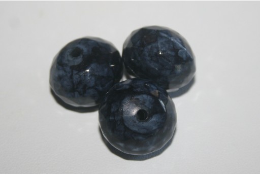 10 Perle Acrilico Blue Sfumato rondella Sfaccettata 15x18mm AC1U