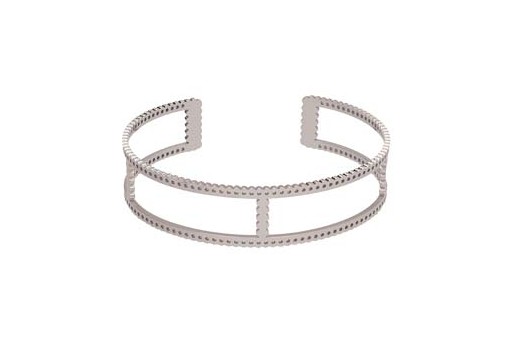 scallop cuff bracelet platinum