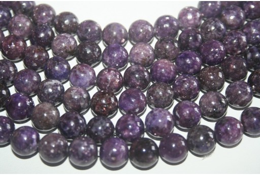 Filo 32 Pietre Lepidolite Sfera 12mm LE5