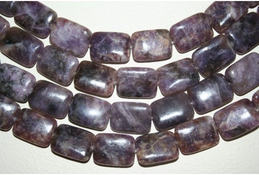 Lepidolite Beads Rectangle 15x20mm - 20pcs