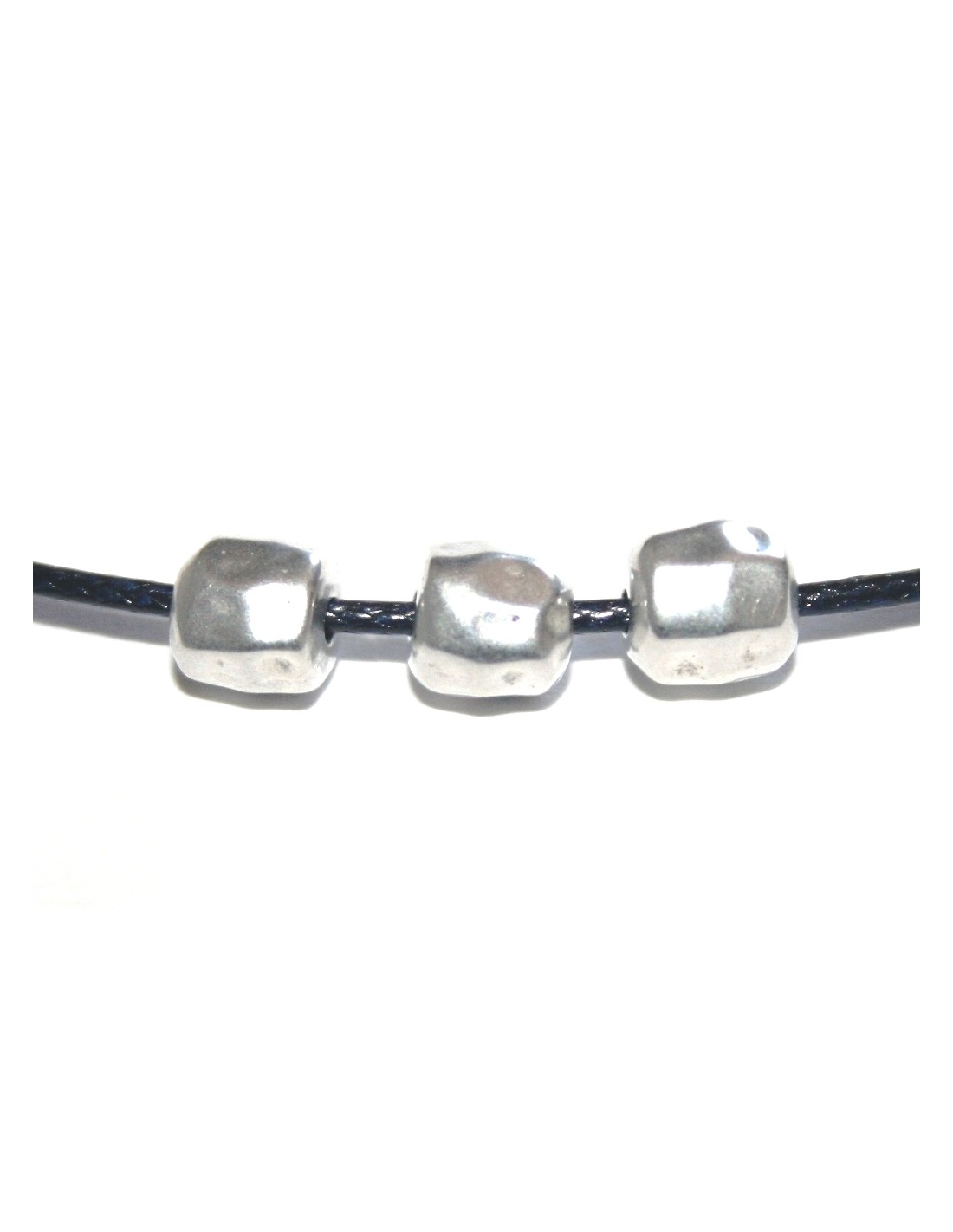 Confezioni da 8 Colore Argento metallo piatto MEDAGLIA aizzato distanziatore Perlina 81720-57 