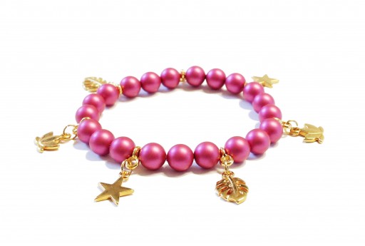 Kit Bracciale Perle Swarovski Mulberry Pink