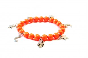 Kit Bracciale Perle Swarovski Neon Orange