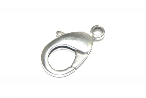Lobster Clasp Brass - Silver 27x15mm