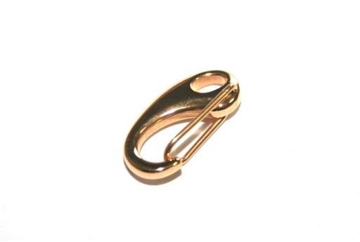 Moschettone Acciaio - Oro 21x10mm