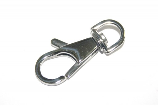 Stainless Steel Snap Clasps - Platinum 35X17mm