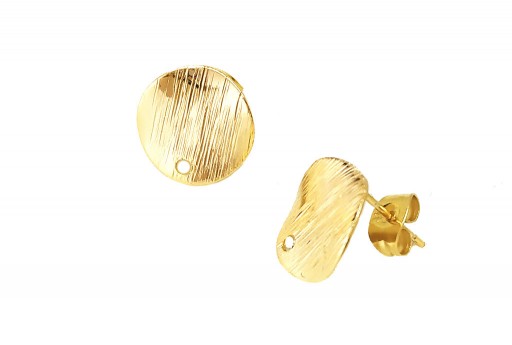 Orecchino Perno Minimal Jewelry Tondo - Oro 12,5mm - 2pz