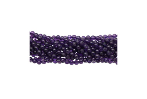 Pietre Dure Ametista Tondo Liscio 6mm - 64pz - perlinebijoux.com-
