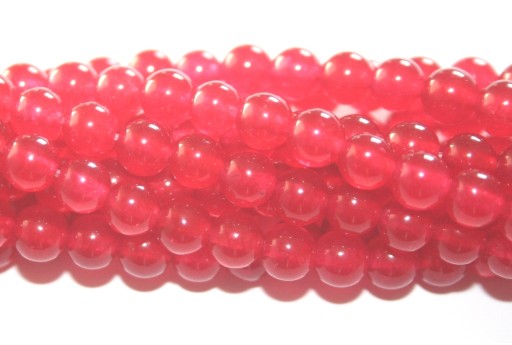 Giada Colorata Rossa - Tondo 6mm
