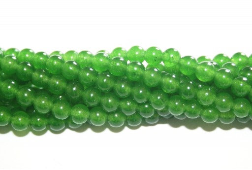 Giada Colorata Verde Oliva - Tondo 4mm