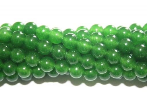 Giada Colorata Verde Oliva - Tondo 6mm