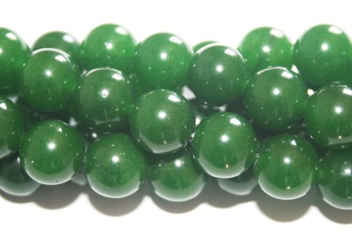 Giada Colorata Verde Oliva - Tondo 10mm