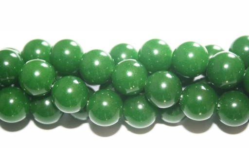 Giada Colorata Verde Oliva - Tondo 12mm