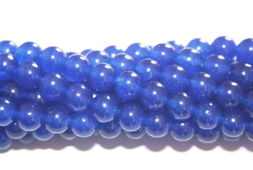 Giada Colorata Blu Lapis - Tondo 6mm