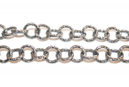 Aluminium Rolo Chain Shining Trace - Gunmetal 11,5x2mm - 1m