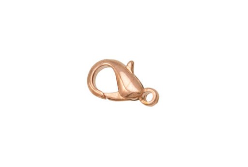 Zamak Lobster Claw Clasps Rose Gold 12x8mm - 4pcs